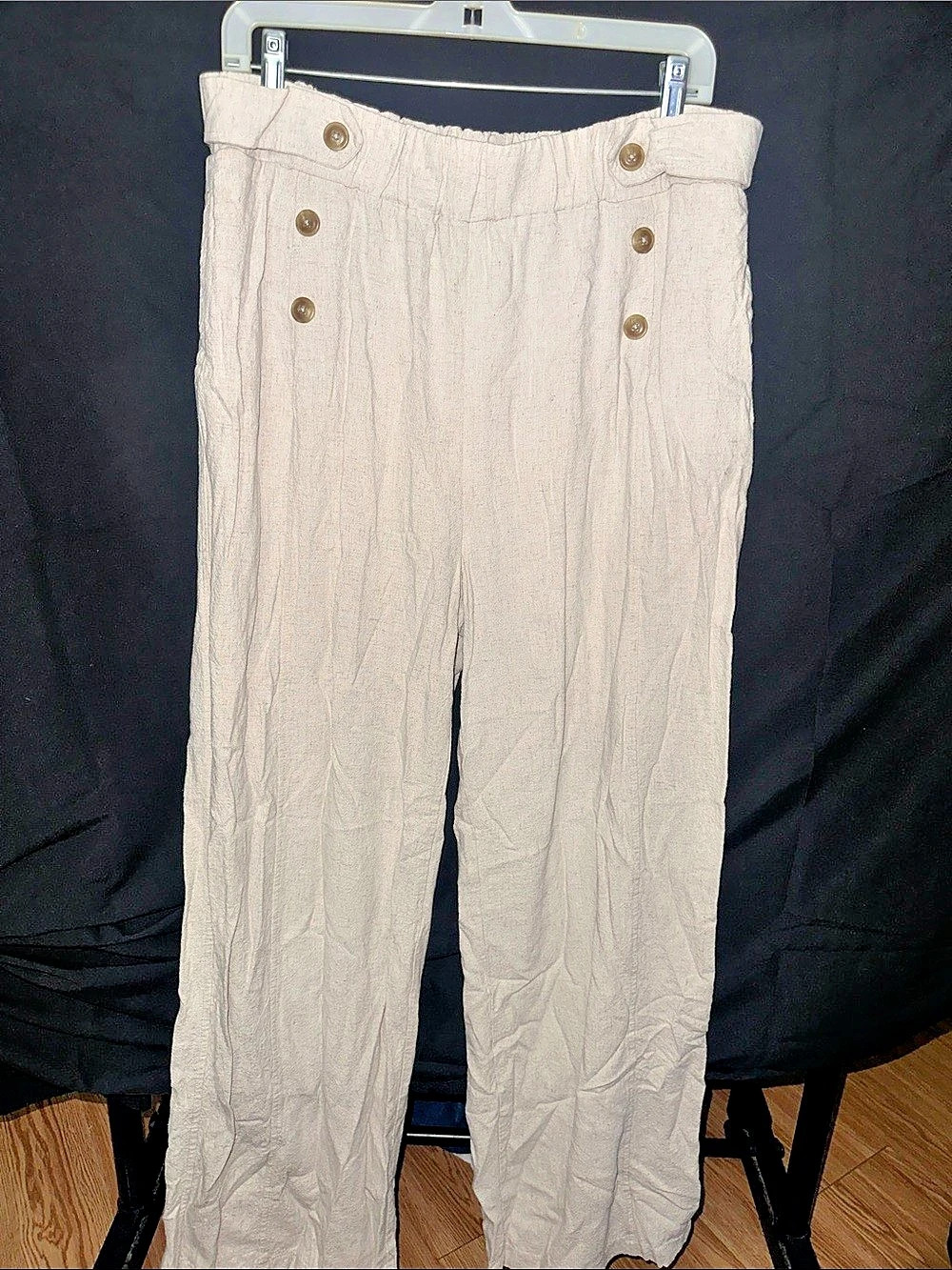 Robert Louis Linen Blend loose/wide 20Leg Pants Beige XL